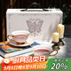 巢里咖啡杯套裝輕奢骨瓷新婚情侶對杯禮盒裝早餐下午茶杯碟家居館云紋