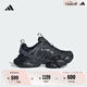 adidas FOS系列輕機甲鞋-賽博XLG RUNNER DELUXE厚底跑鞋阿迪達斯   黑/亮金屬鐵灰   42