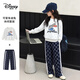 迪士尼（Disney）瘋狂動(dòng)物城兔子警官女童秋季套裝新款兒童運動(dòng)休閑衛衣衛褲兩件套 藏青色【上衣+褲子】 160 【建議身高155-160cm,體重85-100斤】