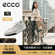 愛步（ECCO）休閑鞋女 2025新款百搭平底鞋簡約球鞋板鞋德訓鞋 街頭272833 灰白色/白色27283350153 37