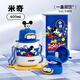 迪士尼（Disney）兒童保溫杯316l不銹鋼可愛(ài)水杯600ml大容量雙飲吸管杯子10635-8