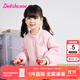 笛莎（DEESHA）童裝女童玩趣性刺繡圖案外套2024春季新款兒童活力元氣棒球服外套 蜜桃粉 120