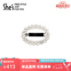 She's茜子發(fā)飾復(fù)古禮贊優(yōu)雅簡(jiǎn)約仿珍珠馬尾夾劉海邊夾七夕禮物送女友