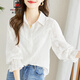 AEMAPE2026春秋新款襯衫女長(cháng)袖刺繡花別致漂亮上衣寬松顯瘦高級法式襯衣 圖片色 L (105-115斤拍)