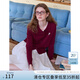 范思藍(lán)恩范思藍(lán)恩美式復(fù)古Polo領(lǐng)針織衫長袖女春2025新款通勤百搭上衣1363 安可拉紅-長袖 L
