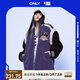 ONLYNBA聯(lián)名款字母印花寬松保暖棉服女|123122002 F38 深紫藤DEEP WISTERIA S (160) 80A