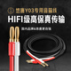 悠唐Y03膽機功放無(wú)源音箱連接線(xiàn)HIFI高保真專(zhuān)業(yè)發(fā)燒級香蕉頭喇叭線(xiàn)音響配件 發(fā)燒級音箱線(xiàn)【3米×2條】