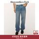 Abercrombie & Fitch男裝25秋冬新款美式棉質(zhì)水洗baggy風(fēng)寬松牛仔褲長(cháng)褲131-5279 藍色 30 (175/76A)短版