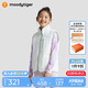 moodytiger兒童波斯絨馬甲防風保暖冬季男童外套立領柔軟戶外女童羊羔絨背心