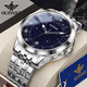勞力士王子瑞士認證正品手表男士自動(dòng)機械夜光時(shí)尚大氣精鋼防水鑲鉆名牌男表 鋼圈本藍 40mm