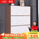 常晟（CHANGSHENG） 彩色更衣儲物柜員工柜儲物柜鐵皮柜儲存柜帶鎖書(shū)包柜鐵皮鞋柜 九門(mén)咖白色