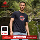 猛犸象（MAMMUT）Core 男子舒適休閑經(jīng)典時(shí)尚紅標短袖T恤 黑色 XL