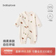 babylove嬰兒連體衣春秋季純棉衣服男女寶寶家居服哈衣爬爬服秋裝