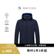 BMW STUDIO【七夕節(jié)禮物】寶馬男裝秋冬拼色連帽棉服男士夾克外套 藏青色 M