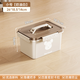 適聆四卡扣密封收納箱手提家用防潮整理玩具零食收納盒大容量?jì)ξ锵渥?小號【奶油白】長(cháng)26寬18.5高14
