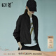 日著(zhù)（rizhuo）日著(zhù)原創(chuàng  )設計女裝2025秋新款城市輕戶(hù)外棒球服飛行員夾克短外套 黑色 L