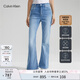 Calvin KleinJeans四季款女士潮流復(fù)古洗水微彈ck高腰直筒微喇牛仔褲J223286 高腰直筒靴型版-牛仔淺藍(lán)-1AA M 29 165/74A（2.16尺）72C