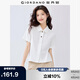 佐丹奴短款襯衫女夏季純棉府綢通勤風(fēng)翻領(lǐng)襯衣女短袖05345468