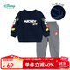 迪士尼寶寶（Disney Baby）童裝男童套裝潮酷米奇寶寶衛衣套裝保暖舒適 藏青 4歲/身高110cm