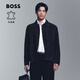 BOSS博斯【羊皮革】男士2025秋季新款常規版型夾克皮衣 404-深藍色 XL (52A)
