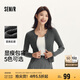 森馬（Semir）針織開(kāi)衫女短款緊身顯瘦正肩秋季溫柔系純色圓領(lǐng)上衣101524106001