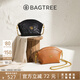 BAGTREE包包樹(shù)元寶包新款植鞣牛皮輕奢品牌單肩餃子斜挎手機包生日禮物 檀黑色【bag tree女包】 高級小眾生日禮物女