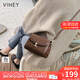 viney牛皮斜挎包包女包洋氣小方包輕奢單肩生日禮物送女友老婆 【啡色】高級感實(shí)用女生小眾品牌小包