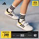 adidas小童HOOPS 3.0 CF魔術(shù)貼休閑籃球板鞋阿迪達斯   白色/黑色/日光黃   32