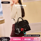 One time翻蓋雙肩包女款2025年最新款女士輕便斜挎包開(kāi)學(xué)禮物送女生 黑色