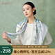 寶石蝶真絲絲巾100%桑蠶絲雙面圍巾披肩女?huà)寢屌斩Y物禮盒/碧桃小院1