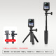 IMVP迷你便攜運動(dòng)相機三腳架適用DJI大疆Osmo 360全景相機手持自拍桿拍攝支架手機三角架gopro配件 KM06支架【合適gopro，1/4螺絲孔】
