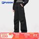 FILA FUSION斐樂(lè )潮牌梭織長(cháng)褲女2025秋季新款時(shí)尚休閑寬松工裝褲褲子運動(dòng)褲女 正黑色-BK M 165/66A/M