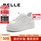 百麗休閑百搭小白鞋女商場(chǎng)簡(jiǎn)約板鞋A6M1DAM4 白色 37