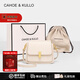 CAHOE KULLO牛皮包包女包2025年新款女士斜挎包輕奢侈單肩包品牌風(fēng)琴包馬鞍包 米白色-ck女包情人節生日禮物送女友送老婆 夏季實(shí)用走心高級感送閨蜜