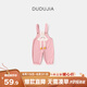 嘟嘟家兒童秋季背帶褲男童純棉長(cháng)褲女童可愛(ài)休閑褲秋裝寶寶立體卡通衣服 粉色 90