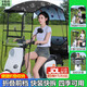 齊選全折疊雨棚電動(dòng)車(chē)雨篷棚電瓶摩托車(chē)防風(fēng)擋雨防曬伸縮遮陽(yáng)傘不怕查 快拆裝全折疊【太空人】雙面印花