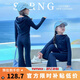 圖圖小象女童瑜伽服套裝親子涼感l(wèi)ulu跑步兩件套 藏青色  130 身高約130cm