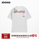 404MOBGANG【黃子弘凡同款】蜂鳥(niǎo)花卉重工刺繡短袖T恤男美式潮牌涼感防曬 白花灰色 L
