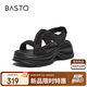 百思圖25夏商場(chǎng)同款涼鞋戶(hù)外厚底女涼鞋BP731BL5 黑色 36