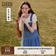 Teenie Weenie小熊連衣裙女2025年夏季新款學(xué)院風(fēng)活力牛仔背帶裙短裙女 淺藍(lán)色 M