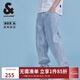 杰克·瓊斯（JACK&JONES） 春季冰氧日常休閑百搭抽繩寬松錐腿牛仔褲長(cháng)褲男褲225132107