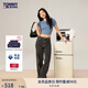 TOMMY JEANS【寬松闊腿】秋冬女裝美式復(fù)古街頭高腰顯腿長(zhǎng)牛仔褲 深灰色1BZ 27