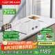 碩高（SUKIO）白色電磁爐電陶爐嵌入式雙灶大功率家用電磁爐3500W爆炒電磁灶二級能效臺嵌兩用定時獨立控溫 S09