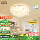鹿家良品（LUUGAA）羽葉臥室吸頂燈客廳燈奶油風(fēng)羽毛燈主臥臥室燈全光譜護(hù)眼中山燈具 【薦】護(hù)眼53cm無極光42W吸頂智能聯(lián)動