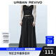 UR2025夏季新款女裝波嬉風(fēng)垂感超寬松百搭闊腿褲UWM650028 正黑 (偏寬松) S (XS-S)