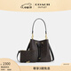 蔻馳（COACH）奧萊女士經(jīng)典標志ROWAN水桶包單肩斜挎包旅行百搭 IM/胡桃木色/黑色