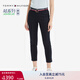 TOMMY HILFIGER【輕彈感】25女裝四季款條紋腰帶彈力直筒修身九分褲休閑褲 【九分】藏青色DW5 （腰帶隨機(jī)） 36