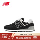 NEW BALANCE NB 574系列 經(jīng)典系帶復古運動(dòng)休閑鞋男女款 元祖灰 ML574EVG ML574EVB-D 經(jīng)典黑 38 (腳長(cháng)23.5cm)