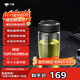 萬(wàn)象（WANXIANG）玻璃杯泡茶水杯480ml便攜商務(wù)辦公杯U66家用水杯帶杯蓋泡茶杯