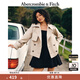 ABERCROMBIE & FITCH女裝25春季美式復古百搭翻領(lǐng)短款雙排扣長(cháng)袖風(fēng)衣外套KI144-5041 淺卡其色 L (165/104A)